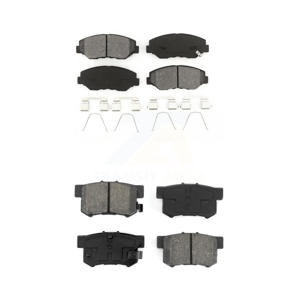 Semi-Metallic Brake Pad Front Rear Kit For Honda Civic Accord CR-V Element Acura