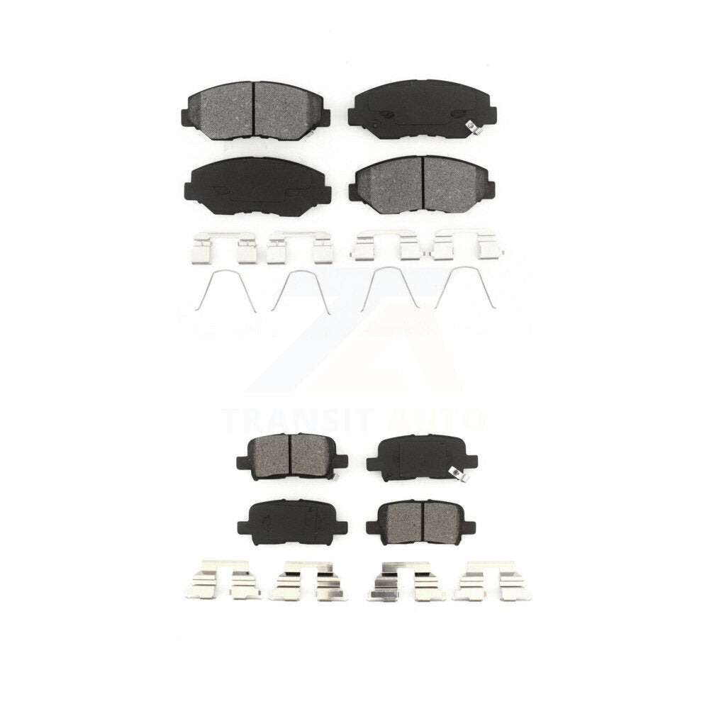 Semi-Metallic Brake Pads Front Rear Kit For 2003-2008 Honda Pilot