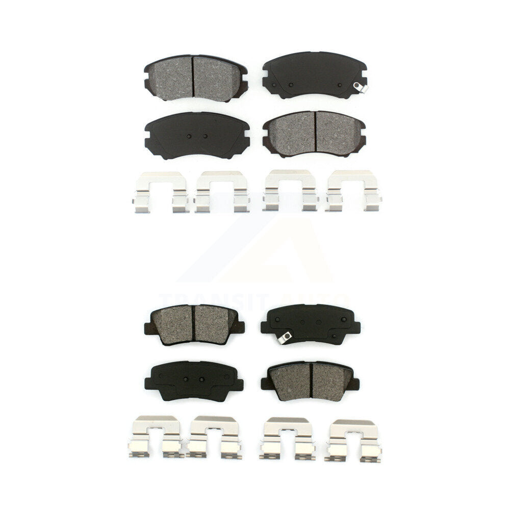 Semi-Metallic Brake Pad Front Rear Kit For Kia Hyundai Soul Elantra Sonata Azera