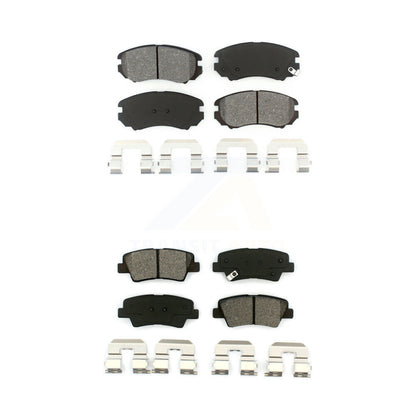 Semi-Metallic Brake Pad Front Rear Kit For Kia Hyundai Soul Elantra Sonata Azera