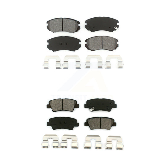 Semi-Metallic Brake Pad Front Rear Kit For Kia Hyundai Soul Elantra Sonata Azera