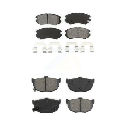 Semi-Metallic Brake Pads Front Rear Kit For Hyundai Tiburon