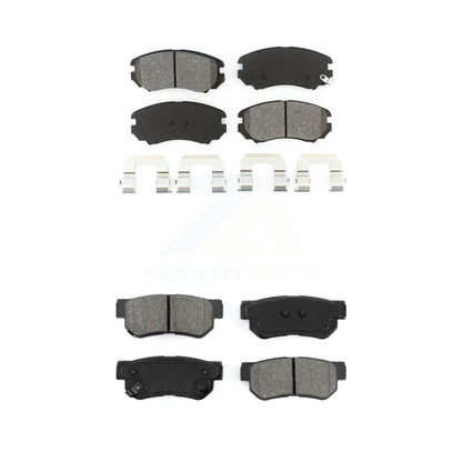 Semi-Metallic Brake Pads Front Rear Kit For Hyundai Elantra Tucson Kia Sportage