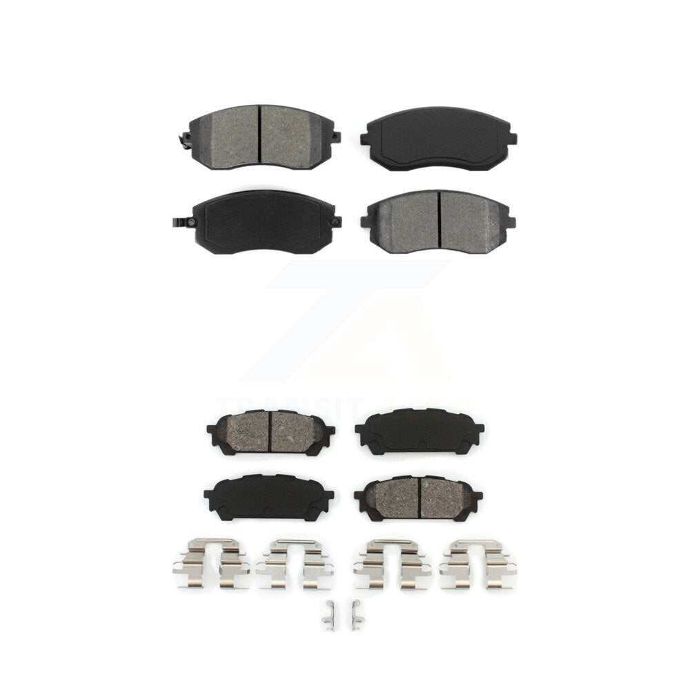 Semi-Metallic Brake Pads Front Rear Kit For Subaru Impreza Forester Saab 9-2X
