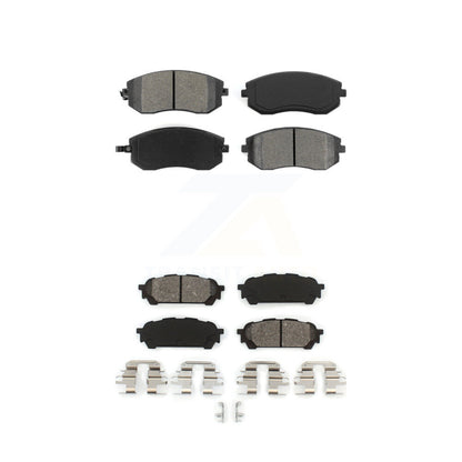 Semi-Metallic Brake Pads Front Rear Kit For Subaru Impreza Forester Saab 9-2X