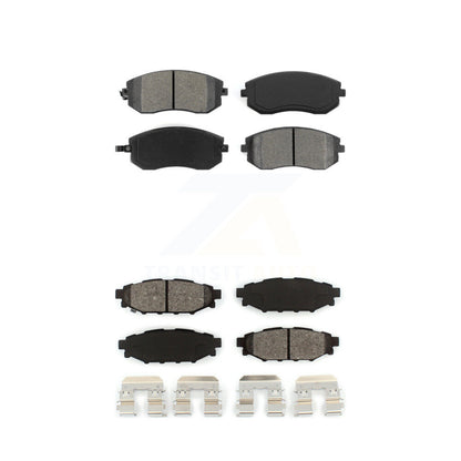 Semi-Metallic Brake Pads Front Rear Kit For Subaru Outback Forester Impreza WRX