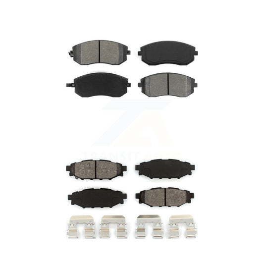 Semi-Metallic Brake Pads Front Rear Kit For Subaru Outback Forester Impreza WRX
