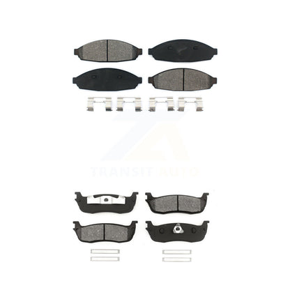 Semi-Metallic Brake Pads Front Rear Kit For 2003-2010 Lincoln Town Car Limousine
