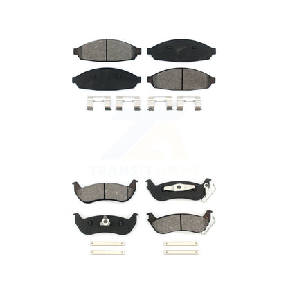 Semi-Metallic Brake Pads Front Rear Kit For Ford Crown Victoria Lincoln Town Car