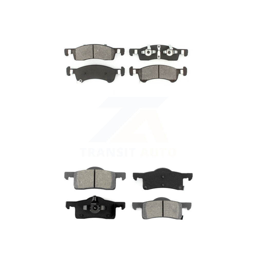 Semi-Metallic Brake Pads Front Rear Kit For Ford Expedition Lincoln Navigator