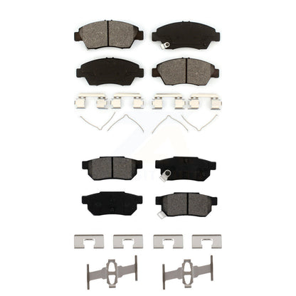 Semi-Metallic Brake Pads Front Rear Kit For Honda Fit Civic del Sol