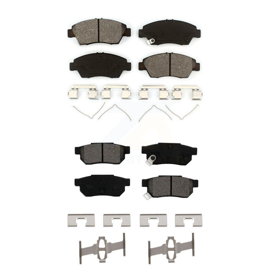 Semi-Metallic Brake Pads Front Rear Kit For Honda Fit Civic del Sol