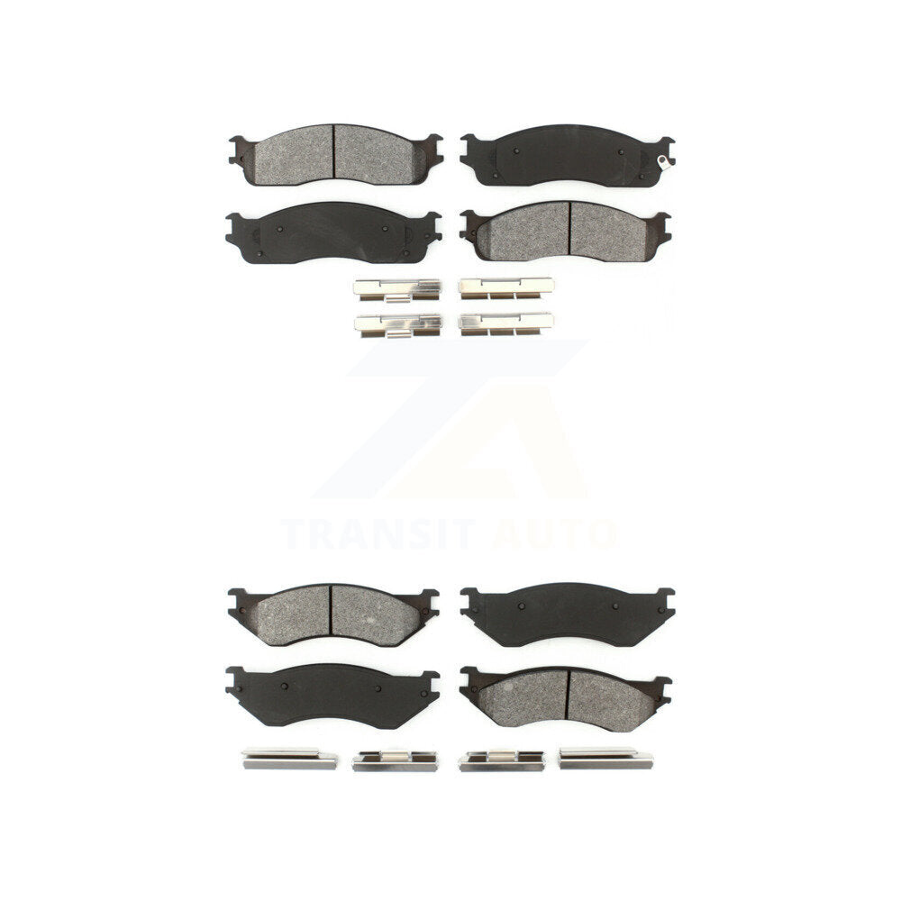 Semi-Metallic Brake Pads Front Rear Kit For Dodge Ram 1500 3500 2500
