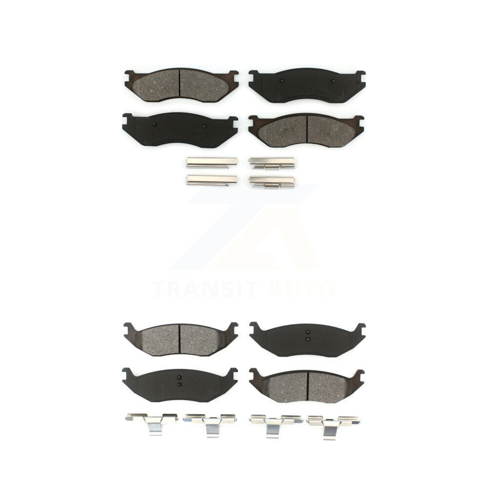 Semi-Metallic Brake Pads Front Rear Kit For Dodge Ram 1500 Durango Van