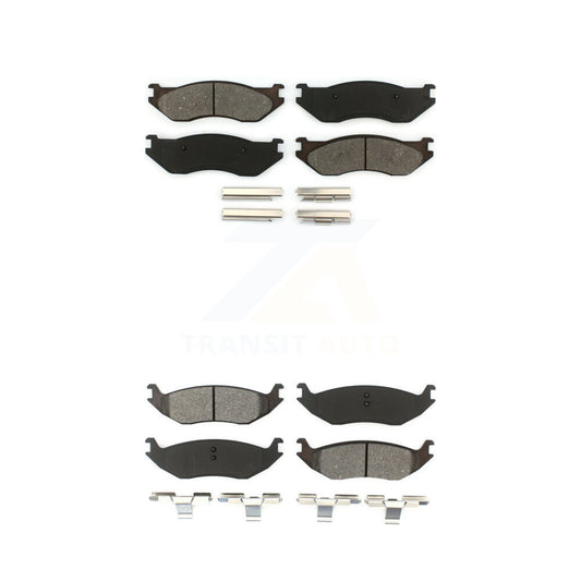Semi-Metallic Brake Pads Front Rear Kit For Dodge Ram 1500 Durango Van