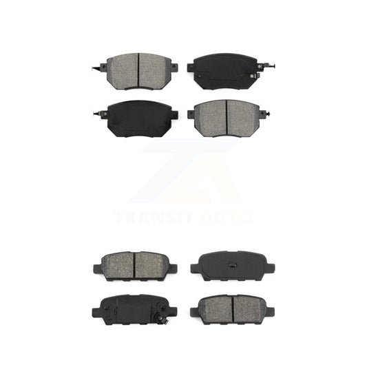 Semi-Metallic Brake Pads Front Rear Kit For Nissan Murano Altima Maxima INFINITI