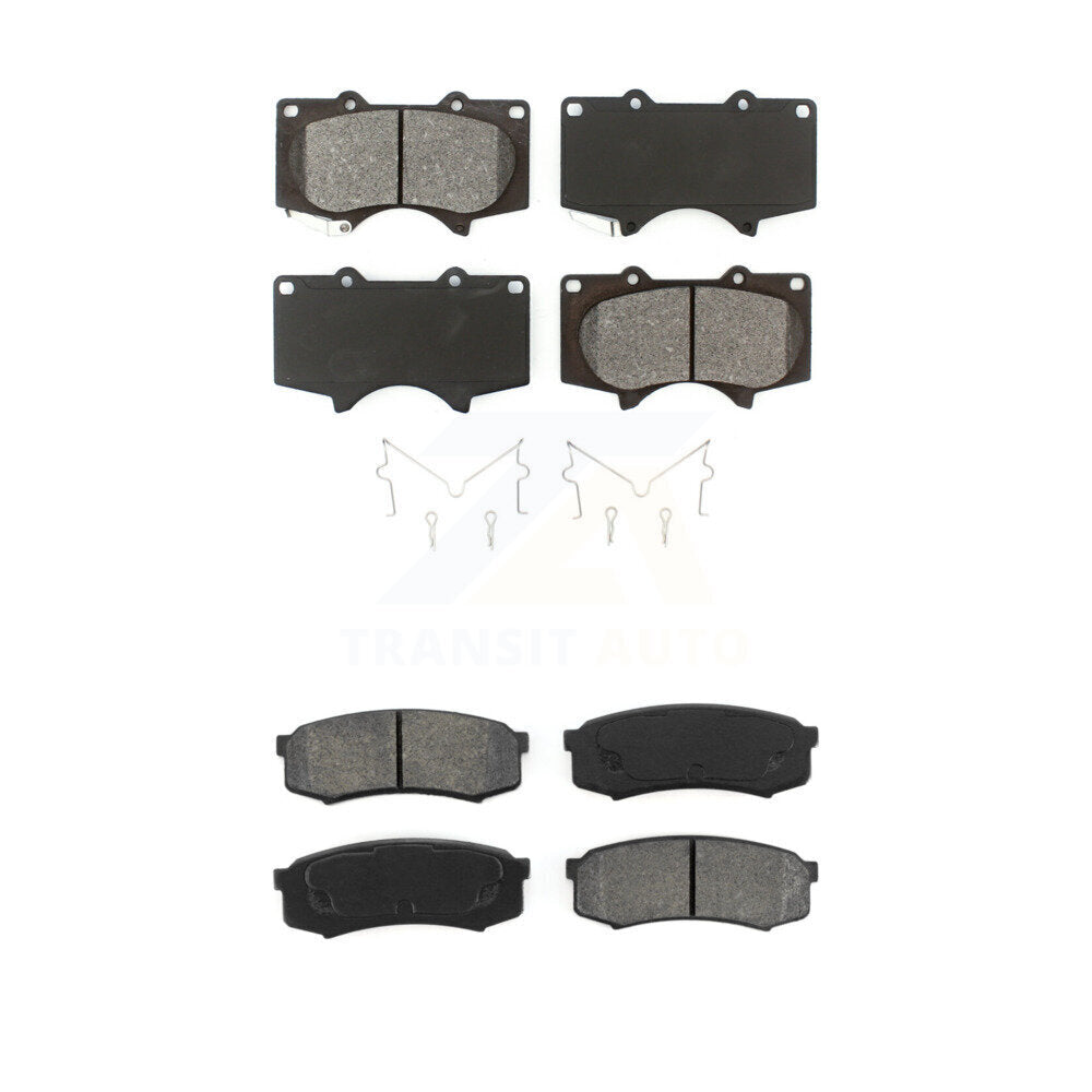 Semi-Metallic Brake Pad Front Rear Kit For Toyota 4Runner FJ Cruiser Lexus GX460