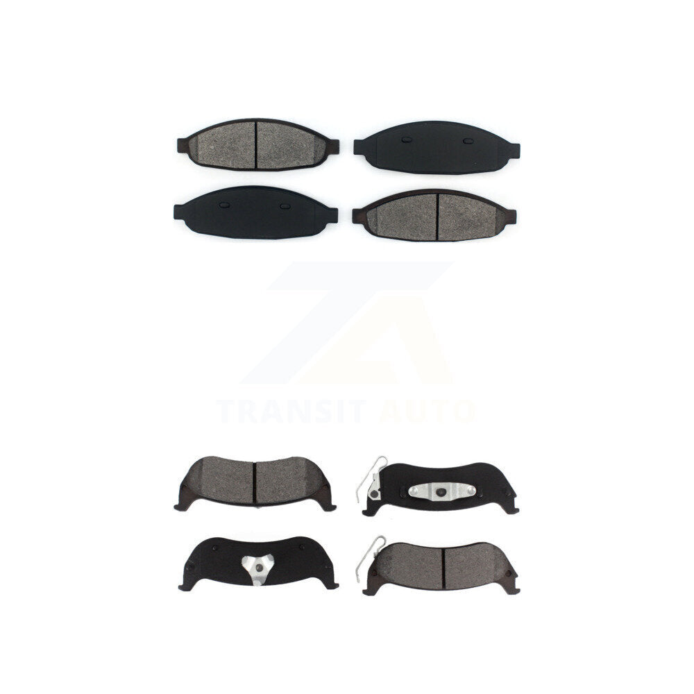 Semi-Metallic Brake Pads Front Rear Kit For 2004-2008 Chrysler Pacifica