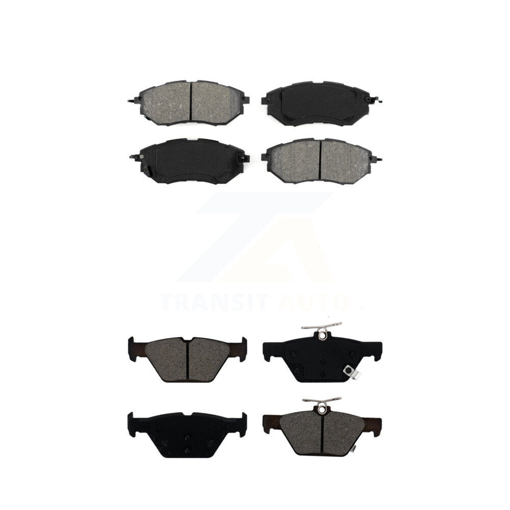 Semi-Metallic Brake Pads Front Rear Kit For Subaru Outback WRX Legacy