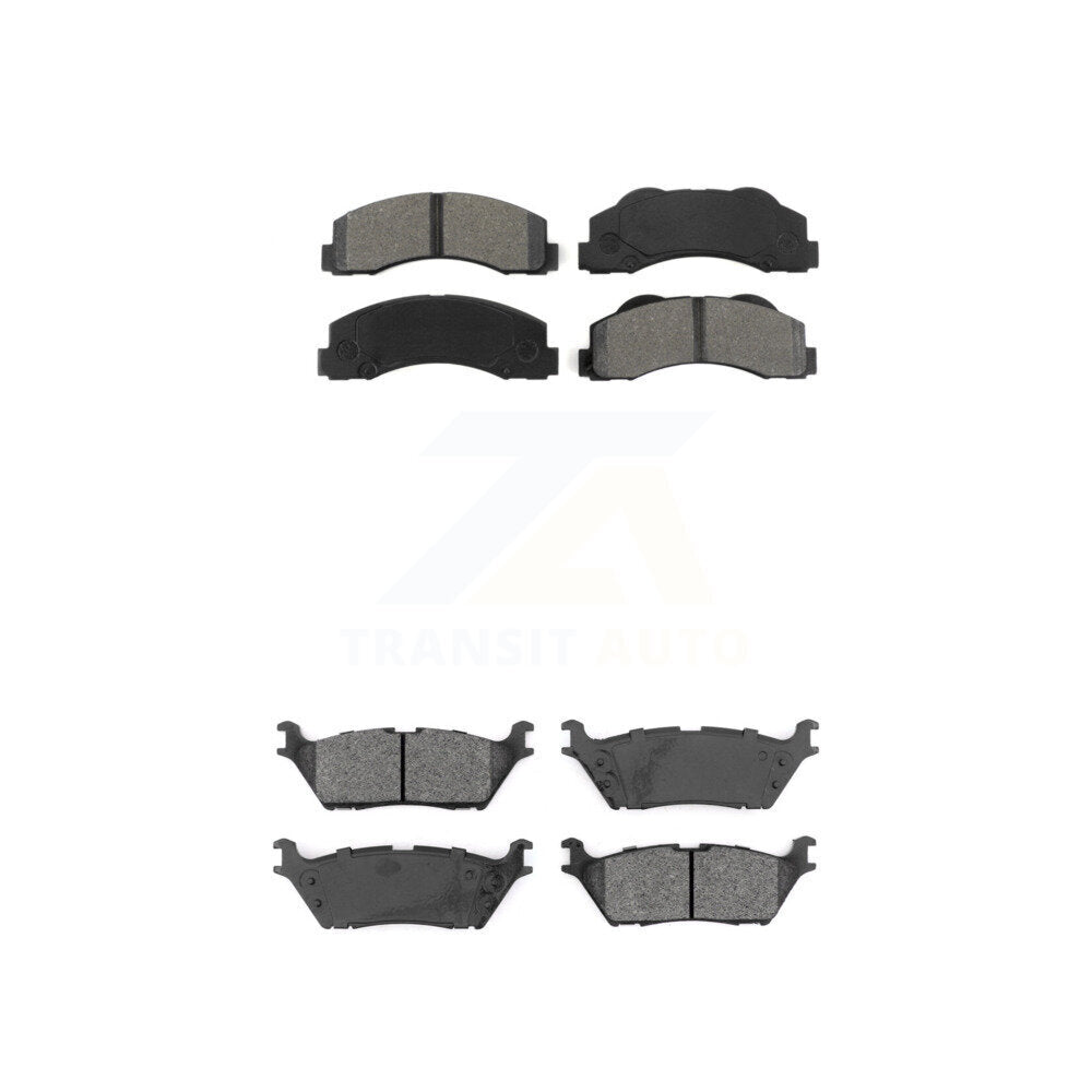 Semi-Metallic Brake Pads Front Rear Kit For Ford F-150
