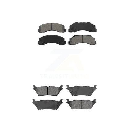 Semi-Metallic Brake Pads Front Rear Kit For Ford F-150