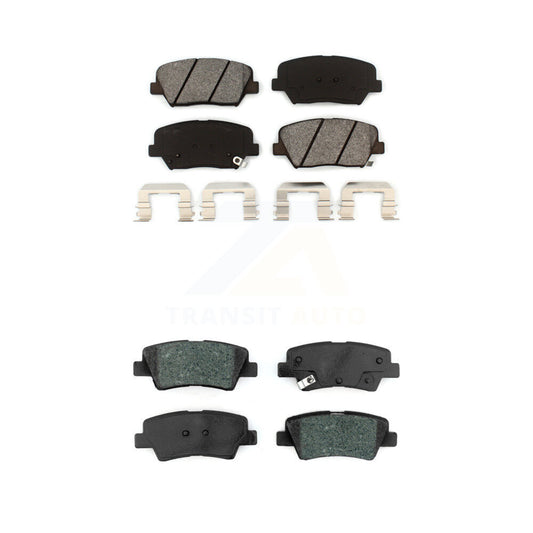 Semi-Metallic Brake Pads Front Rear Kit For Kia Rondo With Manual Parking