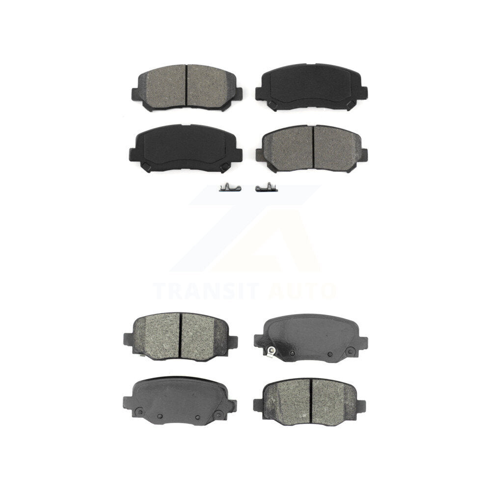 Semi-Metallic Brake Pads Front Rear Kit For Chrysler 200