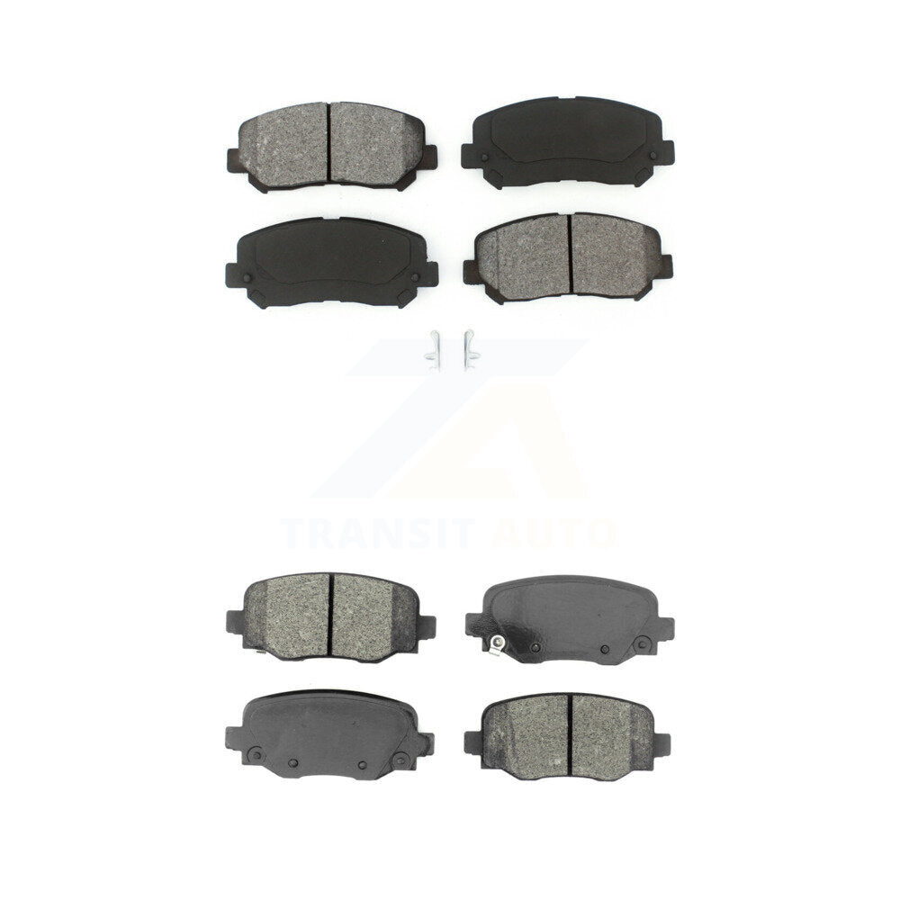 Semi-Metallic Brake Pads Front Rear Kit For Jeep Cherokee Chrysler 200