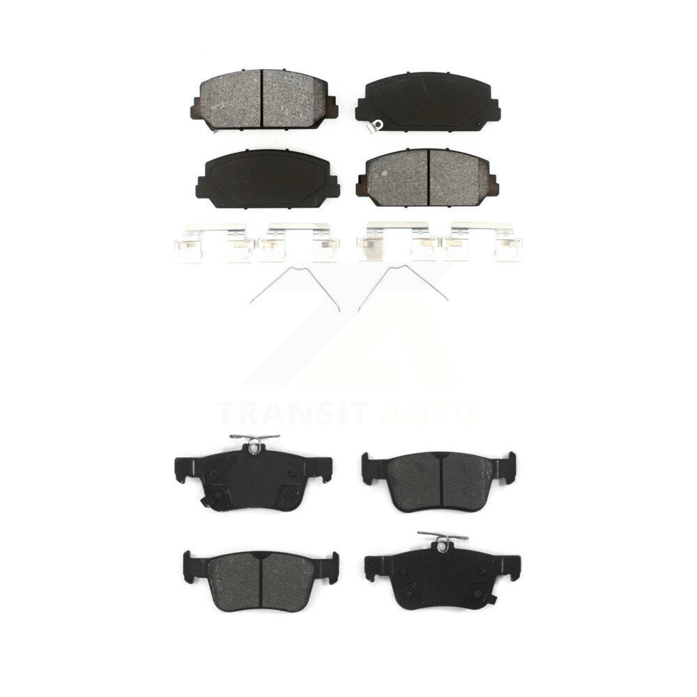 Semi-Metallic Brake Pads Front Rear Kit For Honda Civic