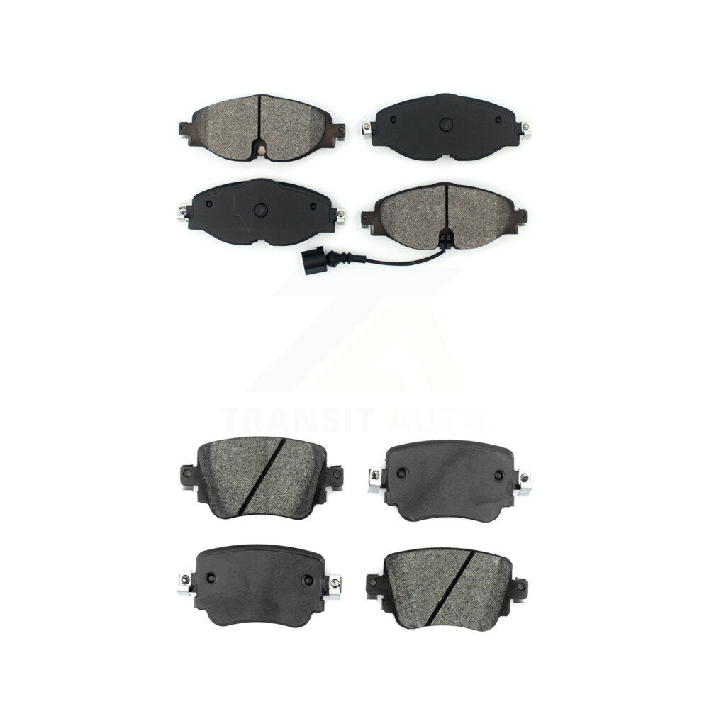 Semi-Metallic Brake Pad Front Rear Kit For Volkswagen Golf SportWagen GTI Passat