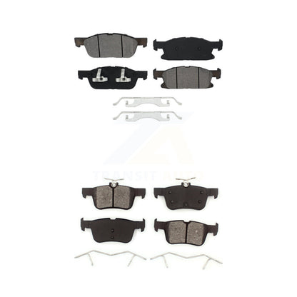 Semi-Metallic Brake Pads Front Rear Kit For Ford Edge Lincoln Nautilus MKX