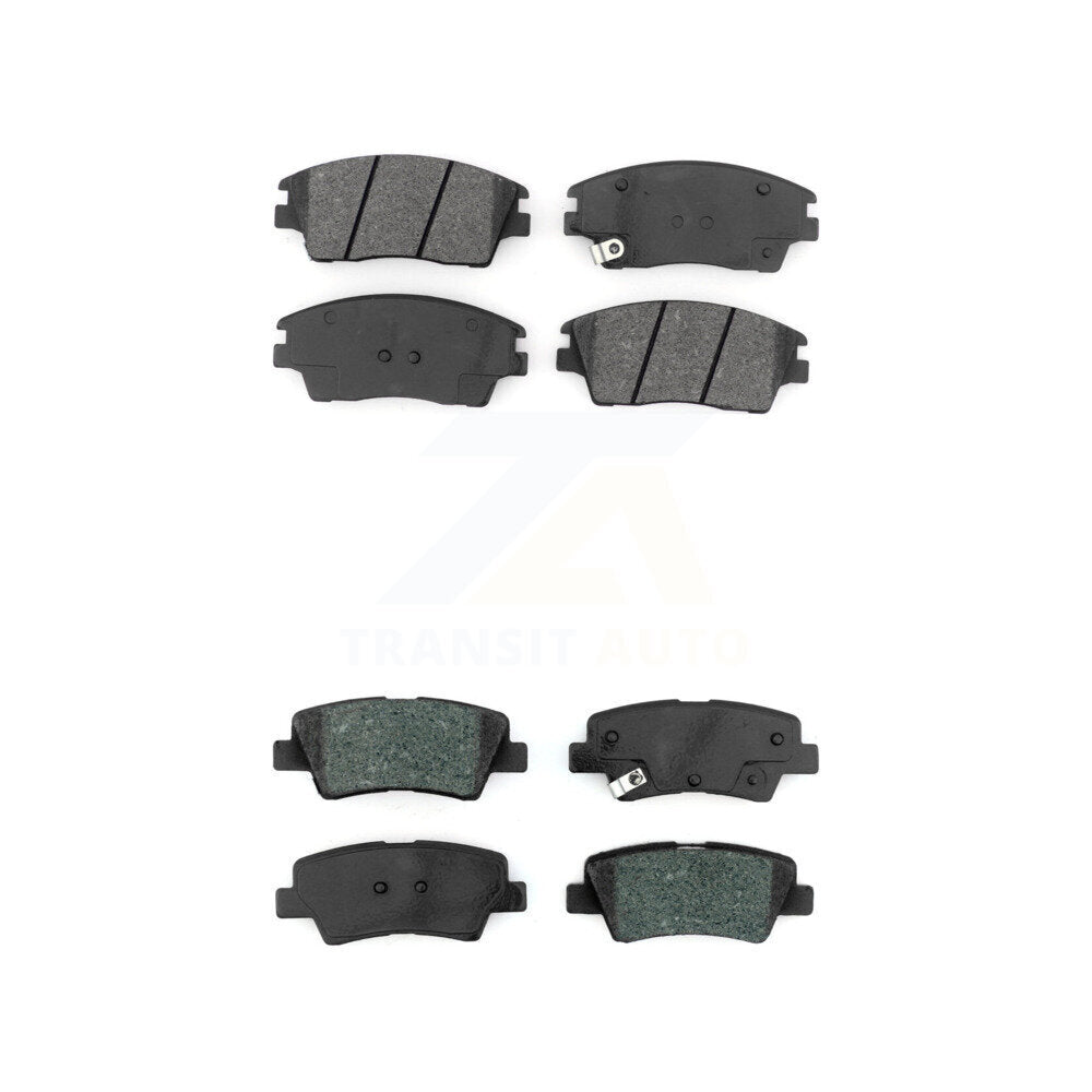 Semi-Metallic Brake Pads Front Rear Kit For 2017-2020 Hyundai Elantra 1.6L