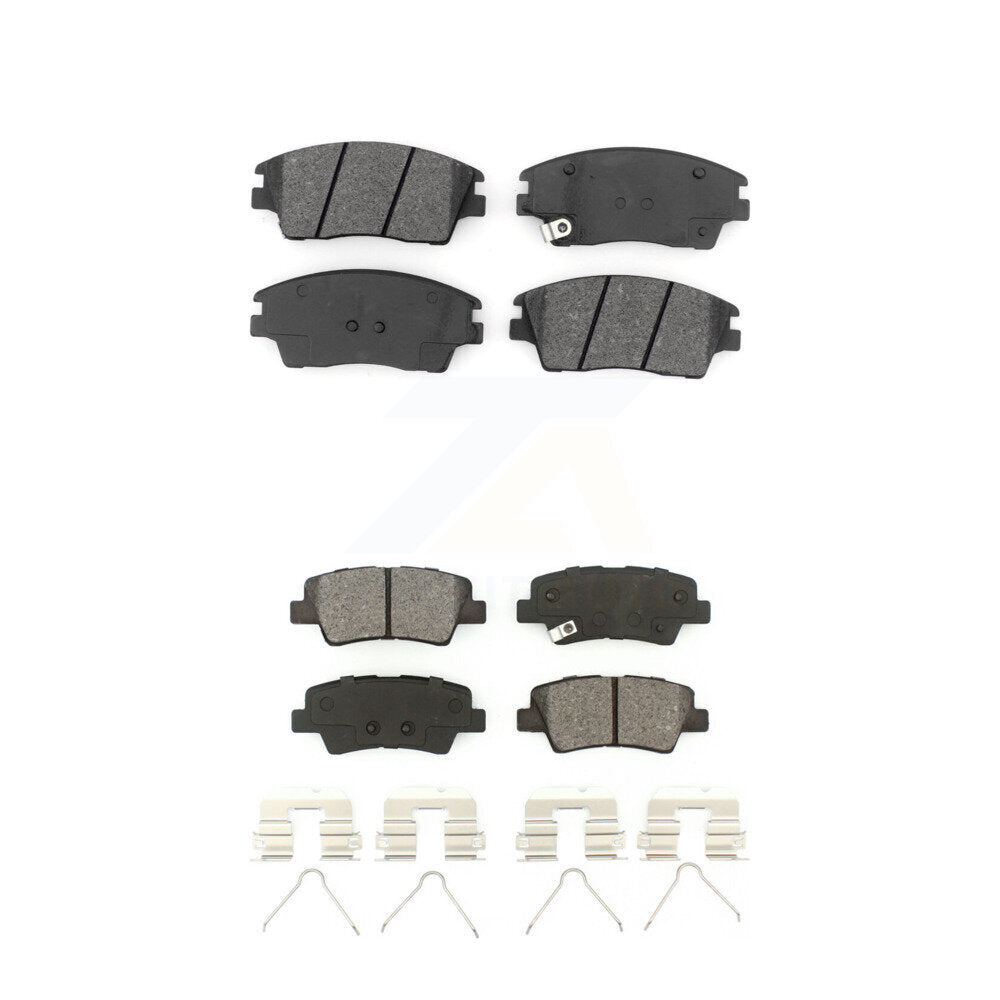 Semi-Metallic Brake Pads Front Rear Kit For Hyundai Tucson Kia Sportage