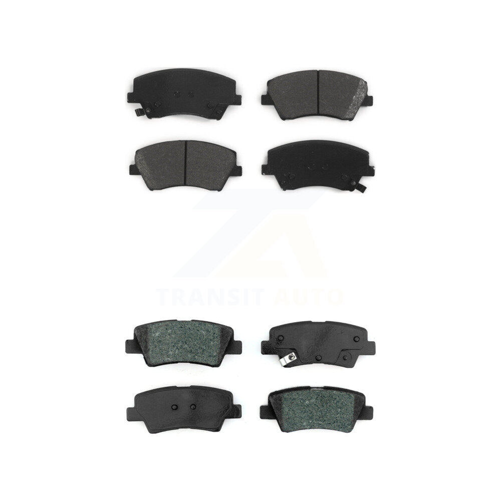 Semi-Metallic Brake Pads Front Rear Kit For Hyundai Elantra Ioniq Kia Niro
