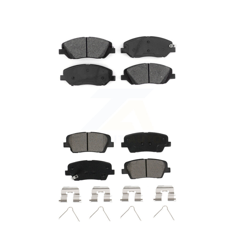 Semi-Metallic Brake Pads Front Rear Kit For Hyundai Santa Fe XL