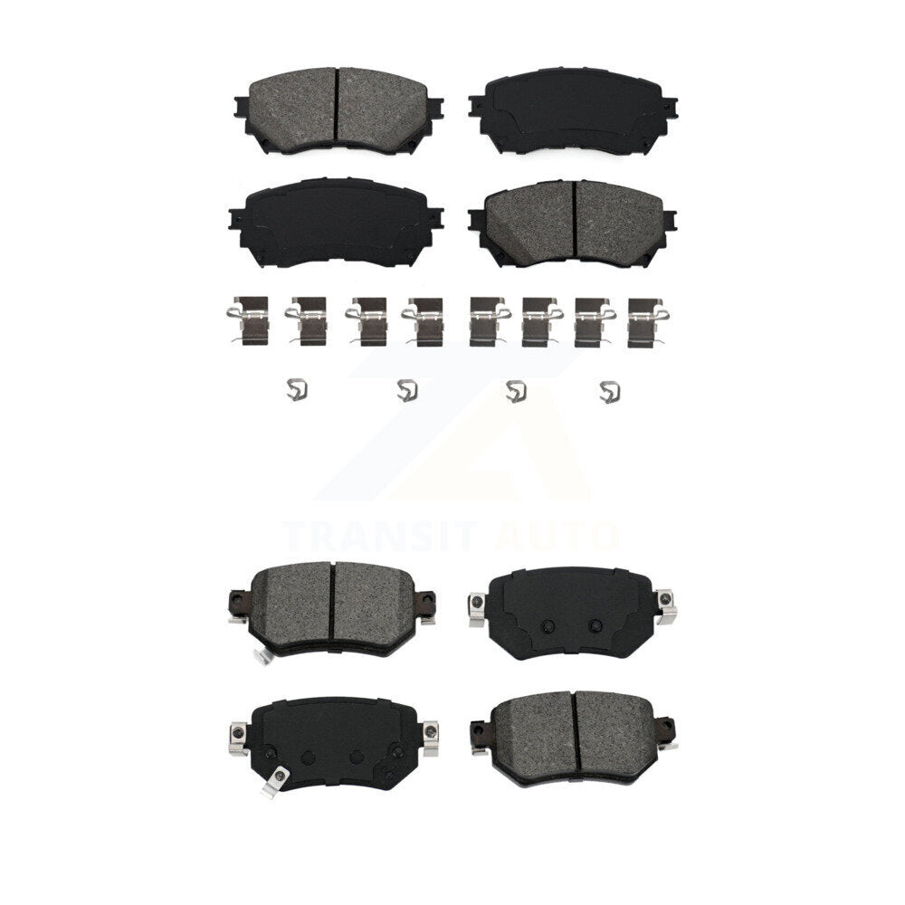 Semi-Metallic Brake Pads Front Rear Kit For Mazda 6