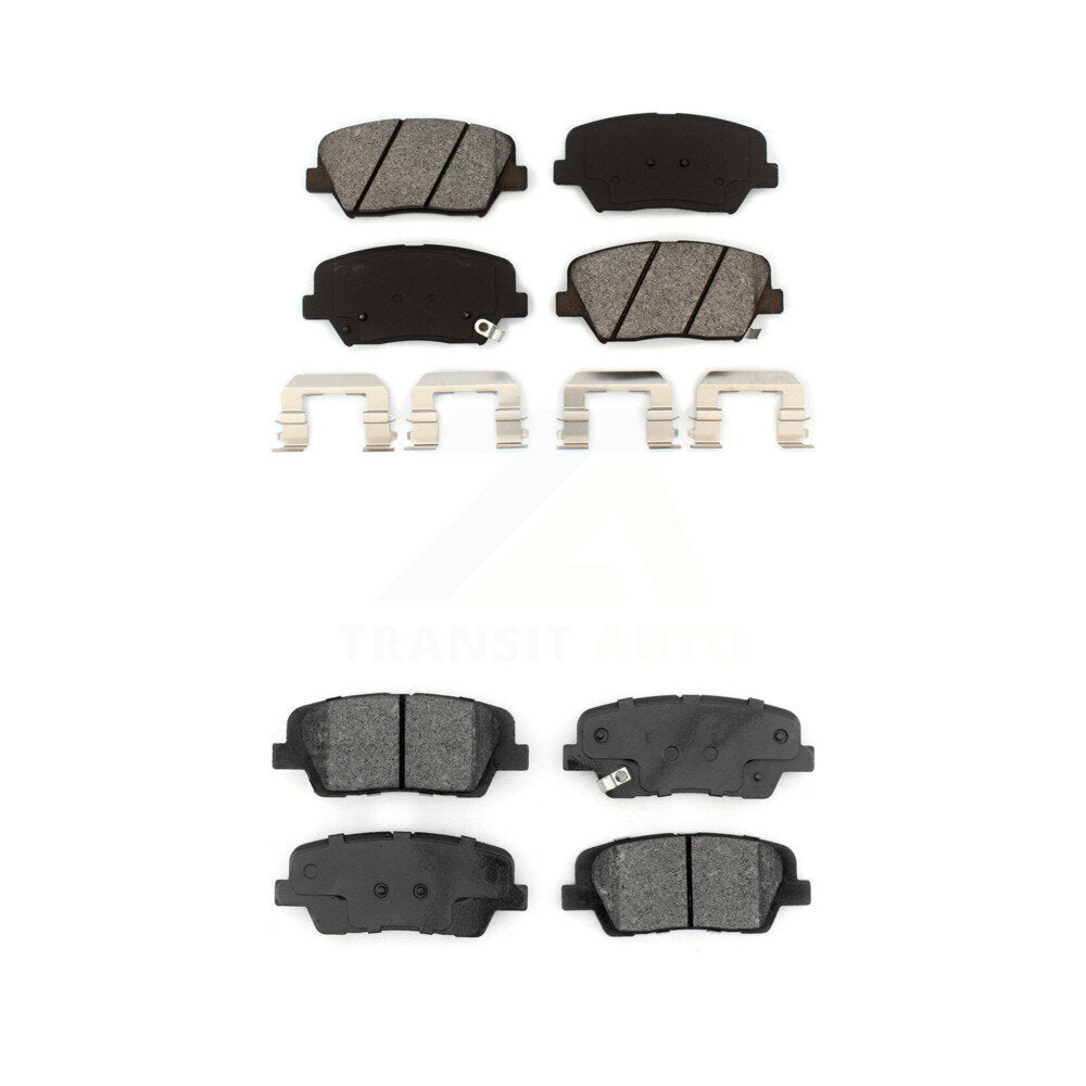 Semi-Metallic Brake Pad Front Rear Kit For Kia Sorento With Red Painted Calipers