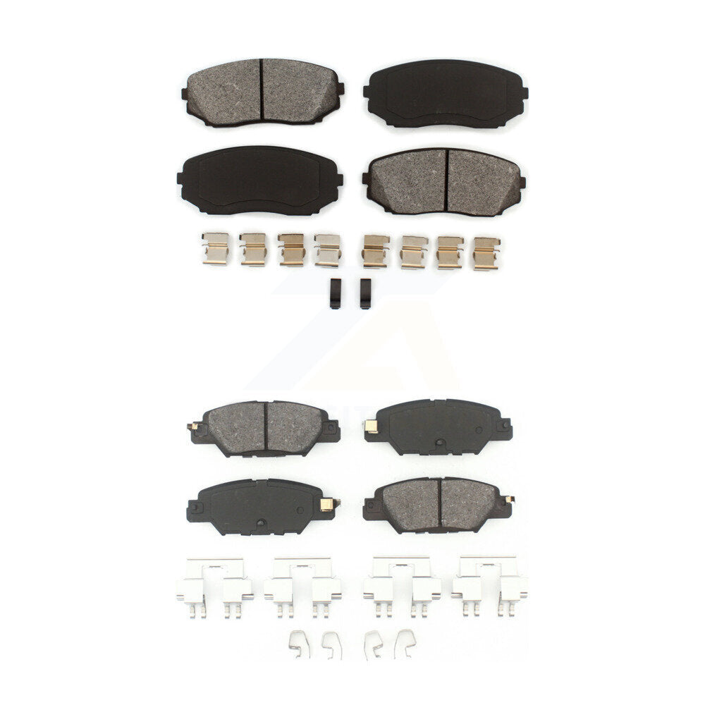 Semi-Metallic Brake Pads Front Rear Kit For 2019-2024 Mazda CX-5 Turbocharged