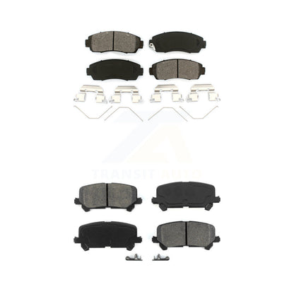 Semi-Metallic Brake Pads Front Rear Kit For 2019-2024 Honda Passport
