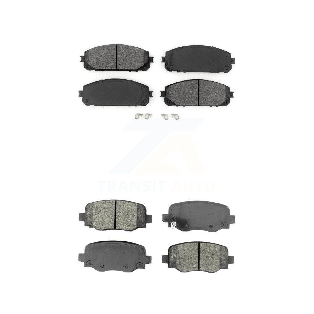 Semi-Metallic Brake Pads Front Rear Kit For Jeep Cherokee