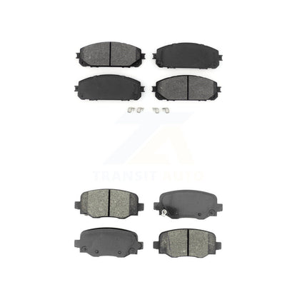 Semi-Metallic Brake Pads Front Rear Kit For Jeep Cherokee
