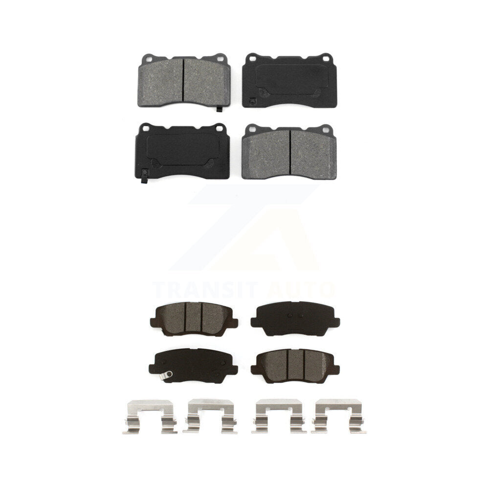 Semi-Metallic Brake Pads Front Rear Kit For Cadillac ATS CTS