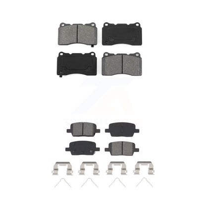 Semi-Metallic Brake Pads Front Rear Kit For Chevrolet Camaro Cadillac CT6