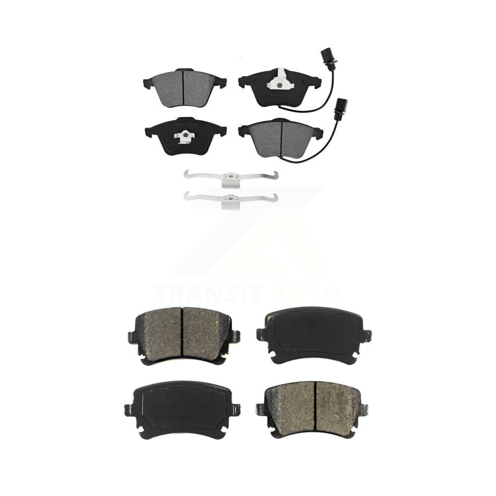 Semi-Metallic Brake Pads Front Rear Kit For Audi A6 Quattro S4