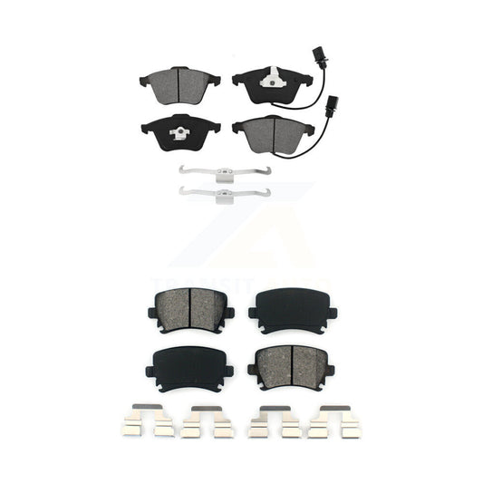 Semi-Metallic Brake Pads Front Rear Kit For Audi A4 Quattro Volkswagen Passat CC
