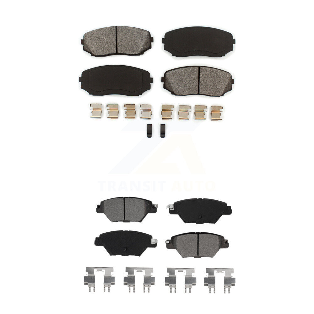 Semi-Metallic Brake Pads Front Rear Kit For 2016-2023 Mazda CX-9