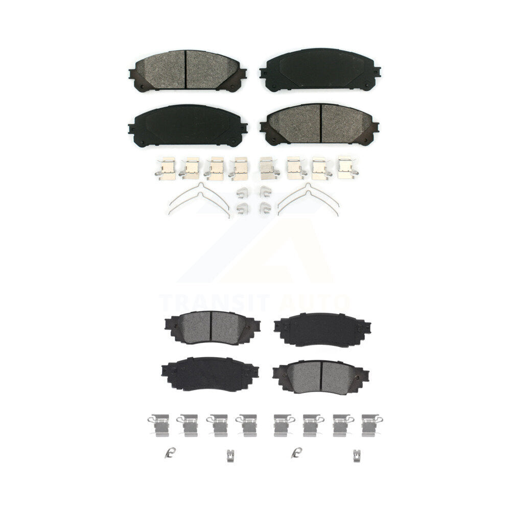 Semi-Metallic Brake Pads Front Rear Kit For Lexus RX350 RX450h RX350L RX450hL