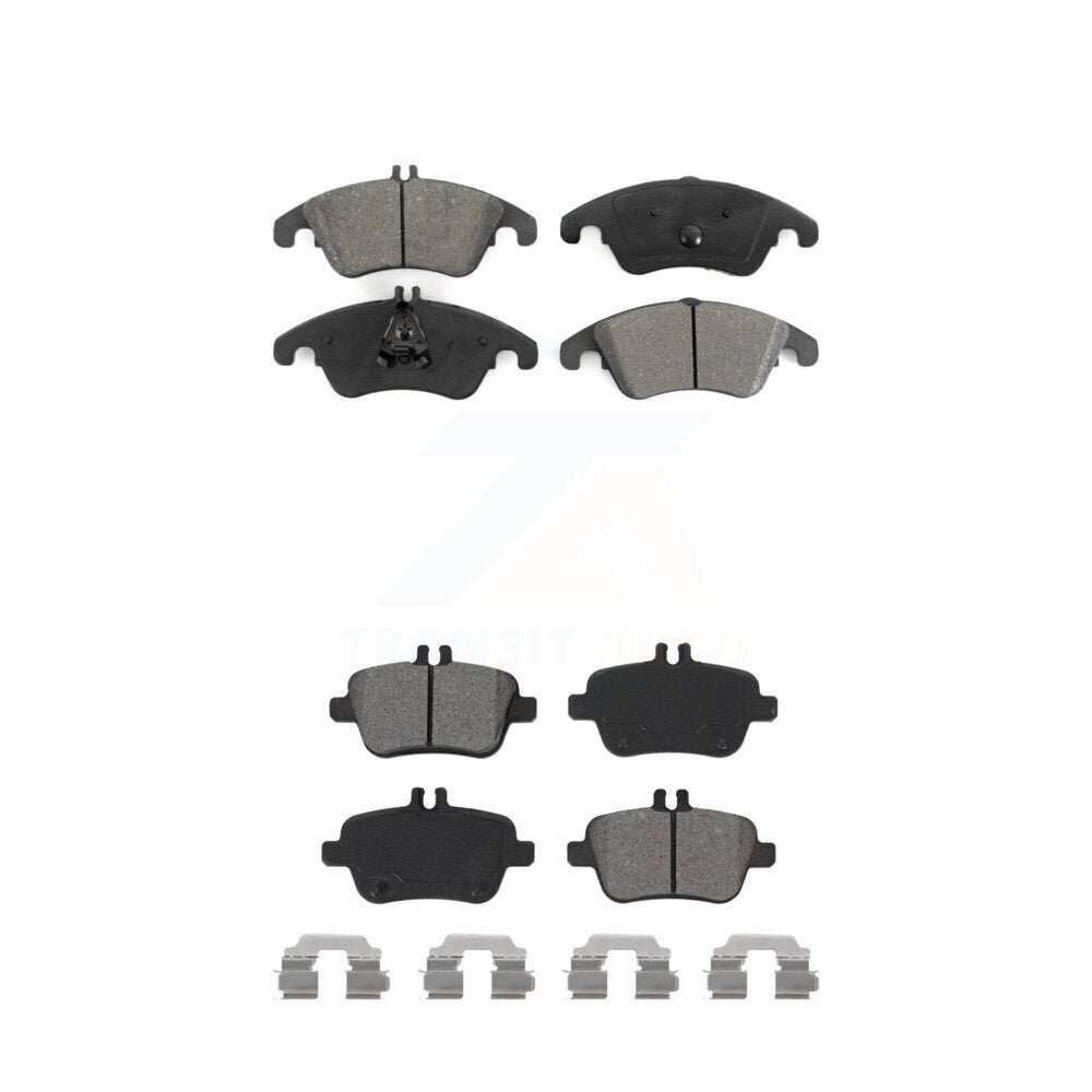 Semi-Metallic Brake Pads Front Rear Kit For Mercedes-Benz SLK350 SLC300 SLK250
