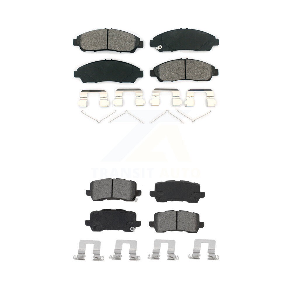 Semi-Metallic Brake Pads Front Rear Kit For 14-20 Acura RLX Sport Hybrid SH-AWD