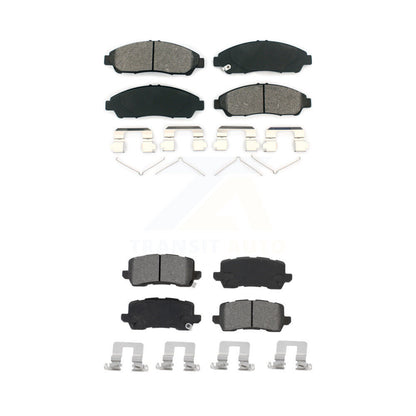 Semi-Metallic Brake Pads Front Rear Kit For 14-20 Acura RLX Sport Hybrid SH-AWD